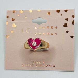 🚨3 for $15🚨 LAUREN CONRAD - Heart Shaped Ring with Cubic Zirconia - Size 9